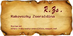 Rakovszky Zseraldina névjegykártya